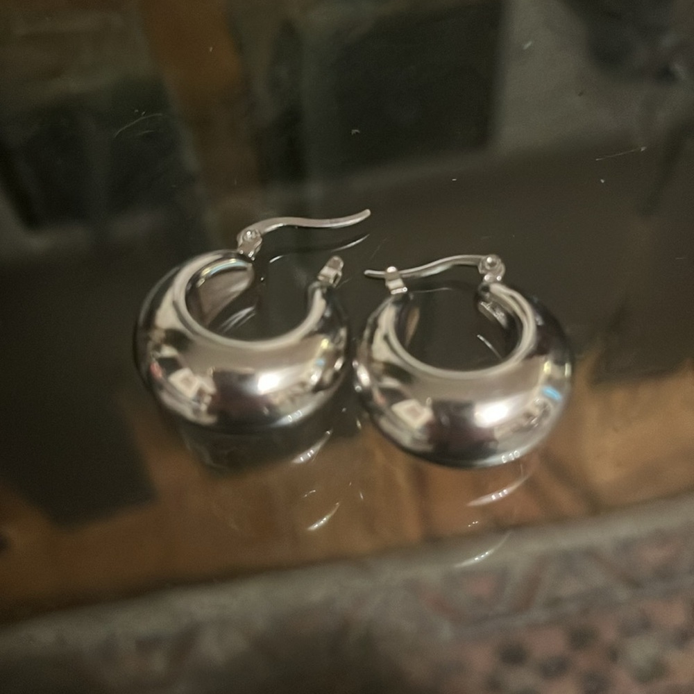 Silver coated fashion earrings